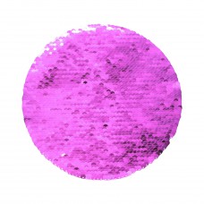 Аппликация Хамелеон Круг розовый с двухсторонними пайетками + ПЕЧАТЬ