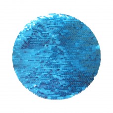 Аппликация Хамелеон Круг голубой с двухсторонними пайетками + ПЕЧАТЬ