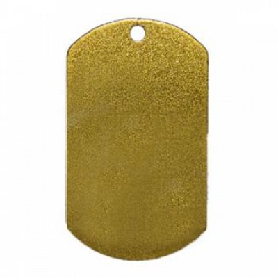 Брелок армейский жетон с цепочкой золотой + ПЕЧАТЬ